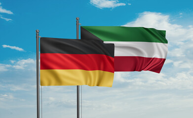 Kuwait and Germany flag