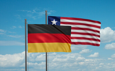 Liberia and Germany flag