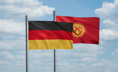 Kyrgyzstan and Germany flag