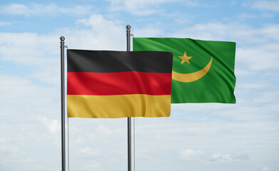 Mauritania and Germany flag