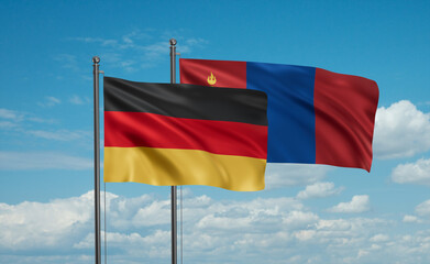 Mongolia and Germany flag