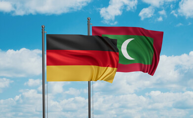 Maldives and Germany flag
