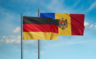 Moldova and Germany flag