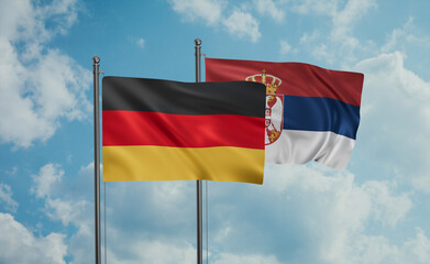 Serbia and Germany flag