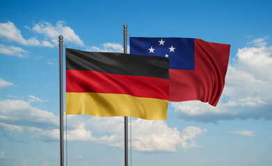 Samoa and Germany flag