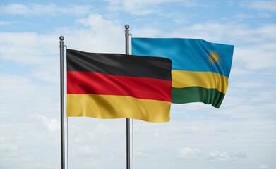Rwanda and Germany flag
