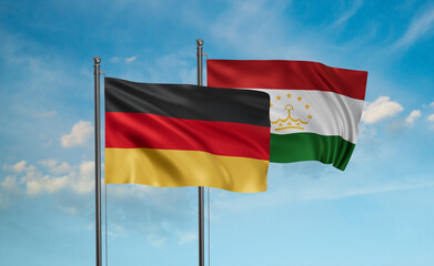 Tajikistan and Germany flag