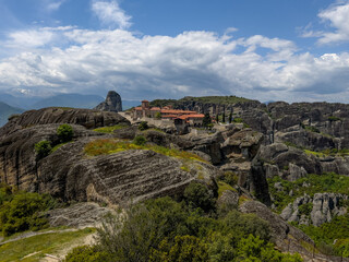Fototapeta na wymiar A view of Meteora Monastery in Kalambaka, Greece