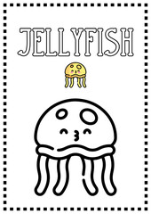 Jellyfish Jamboree: Mesmerizing Stock Photos of Kids Coloring Books with a Jellyfish Theme