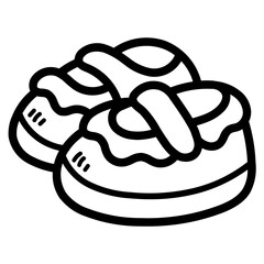 shoes line icon style