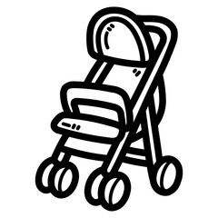 stroller line icon style