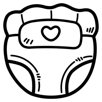 recommend clip art: diaper line icon style