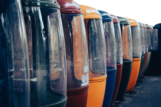 Abandoned funicular vehicle during the war in Ukraine isolated PNG photo with transparent background