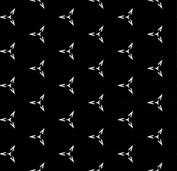 Black and white seamless pattern texture. Greyscale ornamental graphic design. Mosaic ornaments. Pattern template. Vector illustration. EPS10.