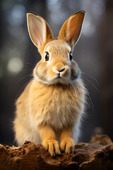 Fototapeta premium rabbit on the ground