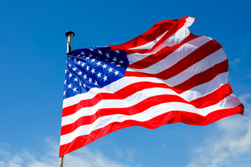 The sky and the national flag of the United States