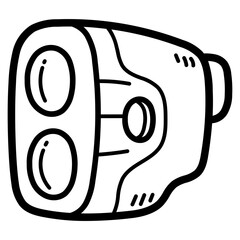 binoculars line icon style