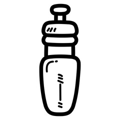 bottle line icon style
