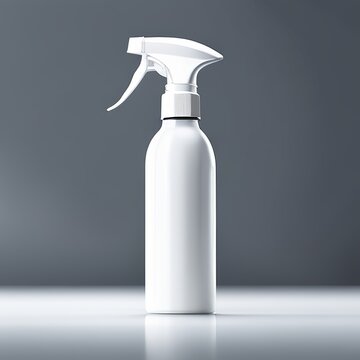 Cleaning spray bottle background mockup. minimalist style