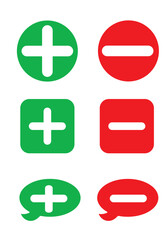 Fototapeta premium Positive and negative icon. vector