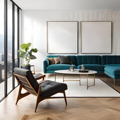 modern living room with furniture