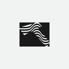 T Letter Water wave Logo Template vector illustration design.