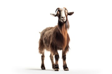 goat full body white isolated background AI Generated