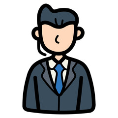 security guard filled outline icon style