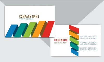 business card with colorful design
