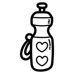 bottle line icon style