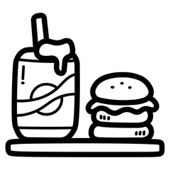 food line icon style