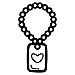 necklace line icon style