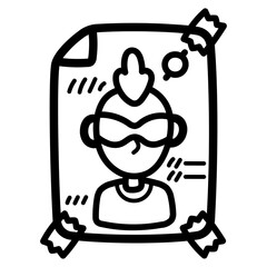 poster line icon style