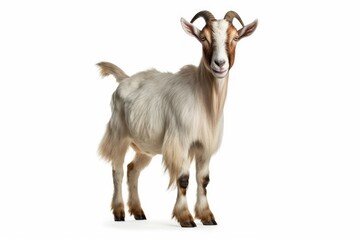 goat full body white isolated background AI Generated