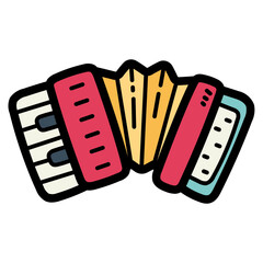 accordion filled outline icon style