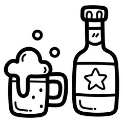 beer line icon style