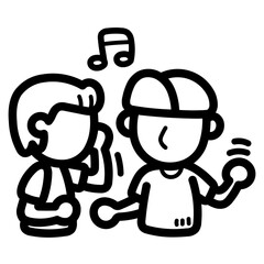 dance line icon style