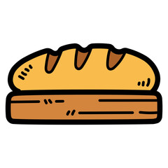 bread filled outline icon style