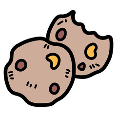 cookie filled outline icon style