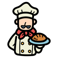 chef filled outline icon style