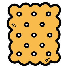 cracker filled outline icon style