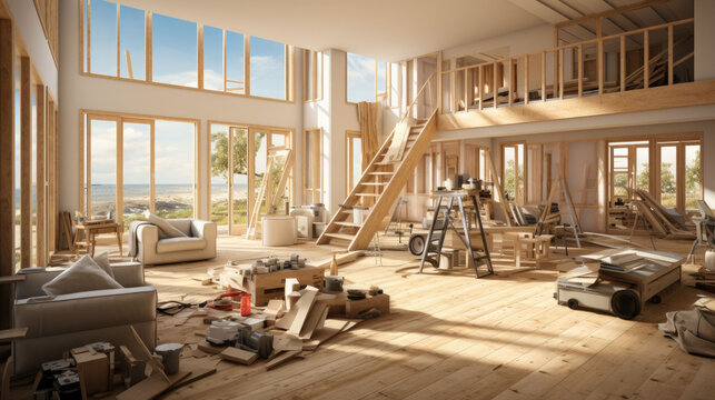 interior of a building home construction renovations