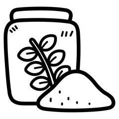 flour line icon style