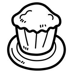 muffin line icon style