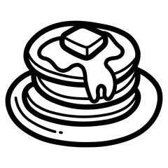 pancake line icon style
