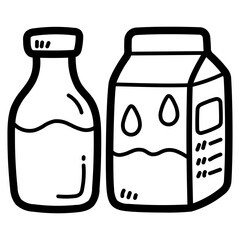 milk line icon style