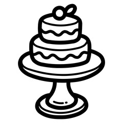 Stand For Cake line icon style