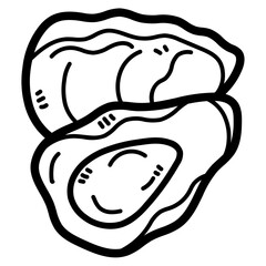 Oyster line icon style