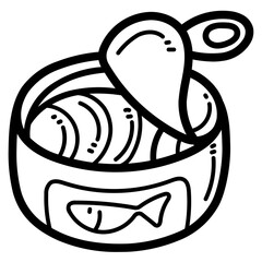 tuna line icon style