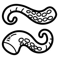 tentacles line icon style